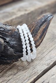 Bergkristall, armband 6mm runda pärlor