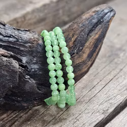 Grön Kalcit, armband 6mm runda pärlor