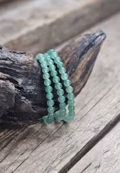 Grön Aventurin, armband 6mm runda pärlor