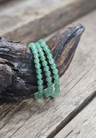 Grön Aventurin, armband 6mm runda pärlor