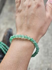 Grön Aventurin, armband 6mm runda pärlor