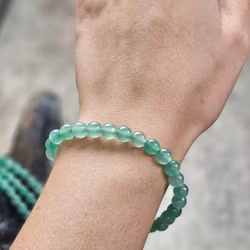 Grön Aventurin, armband 6mm runda pärlor