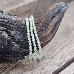 Prehnit, armband 4mm facetterade pärlor