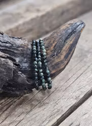 Kambabajaspis, armband 4mm facetterade pärlor
