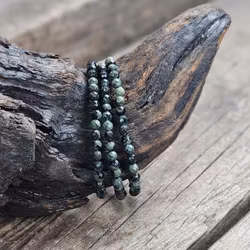 Kambabajaspis, armband 4mm facetterade pärlor