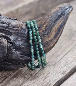 Mossagat, armband 4mm runda pärlor