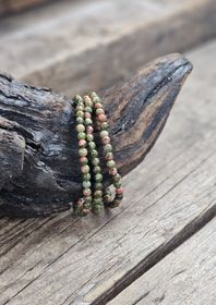 Unakit, armband 4mm runda pärlor