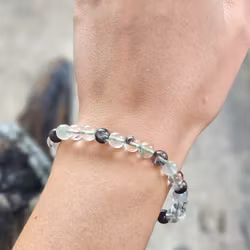 Lodolit, armband 6mm runda pärlor