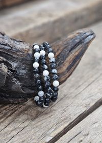 Zebrajaspis, armband 6mm runda pärlor