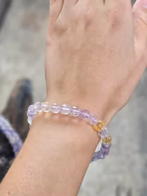 Ametrin, armband 8mm facetterade pärlor