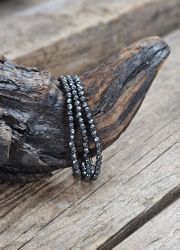 Hematit, armband 4mm facetterade pärlor