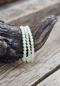 New Jade, armband 6mm runda pärlor