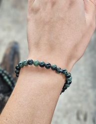 Kambabajaspis, armband 6mm runda pärlor