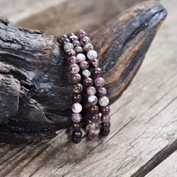 Rubellit, armband 6mm runda pärlor