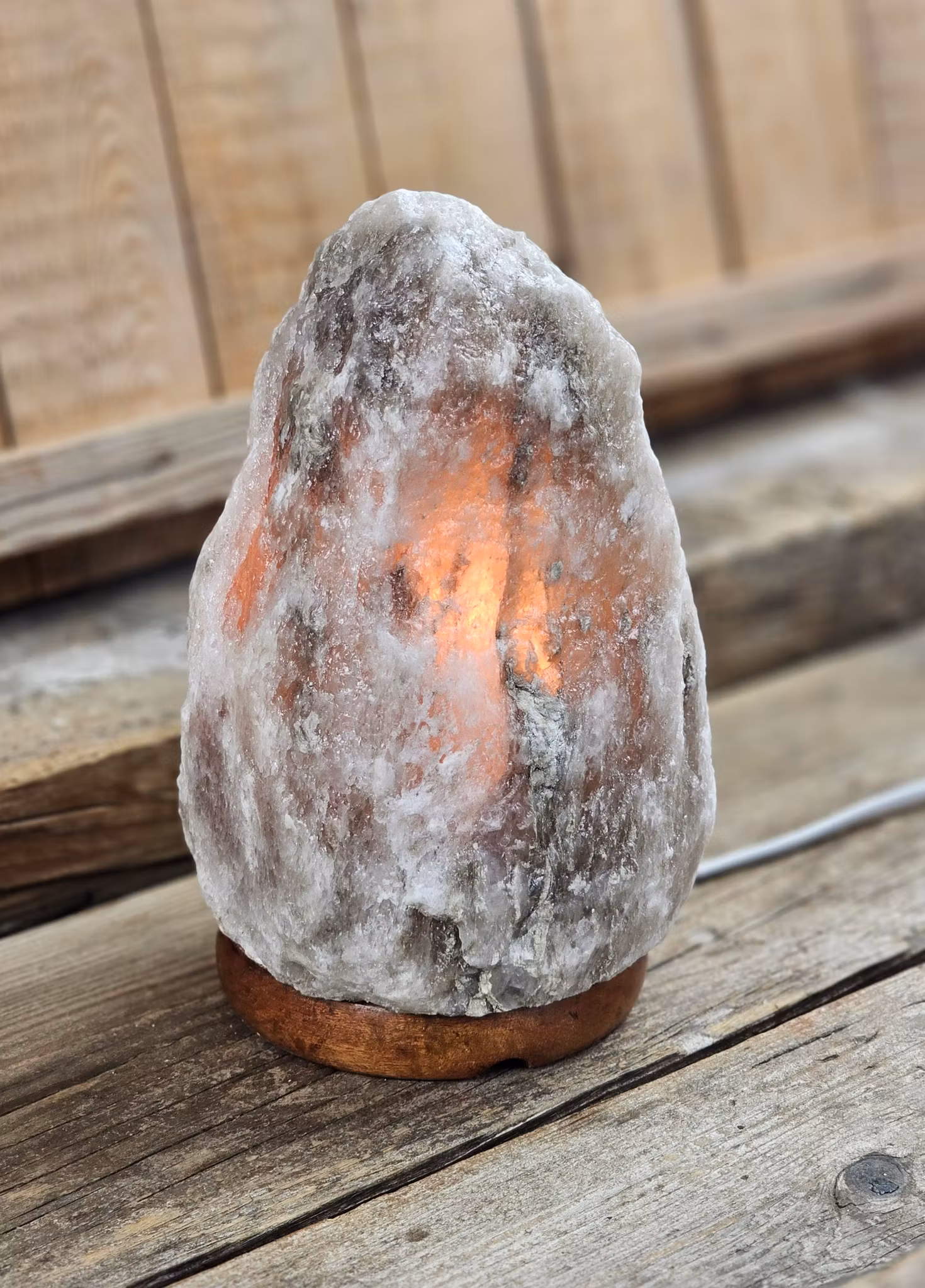 Himalaya Saltkristall, lampa svart