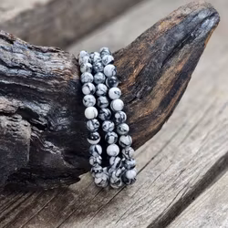 Pinolith, armband 6mm runda pärlor