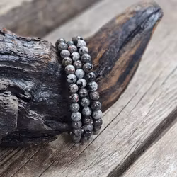 Yooperlit, armband 6mm runda pärlor