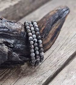 Yooperlit, armband 6mm runda pärlor