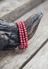 Thulit extra, armband 6mm runda pärlor