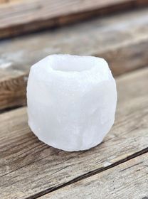 Himalaya Saltkristall, ljuslykta vit