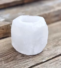 Himalaya Saltkristall, ljuslykta vit