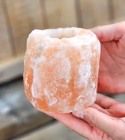 Himalaya Saltkristall, ljuslykta orange