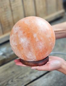 Himalaya Saltkristall, lampa orange klot