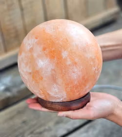 Himalaya Saltkristall, lampa orange klot