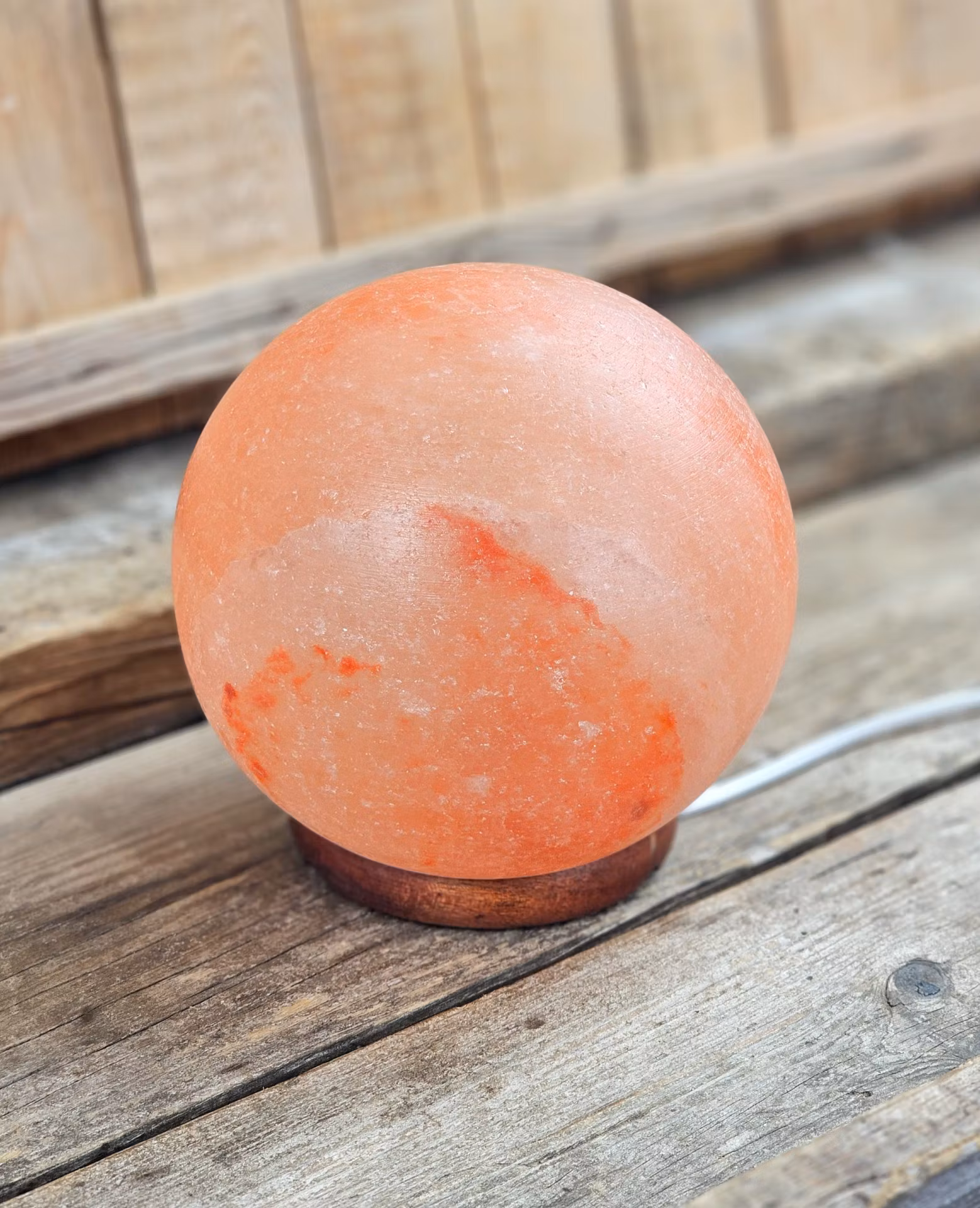 Himalaya Saltkristall, lampa orange klot