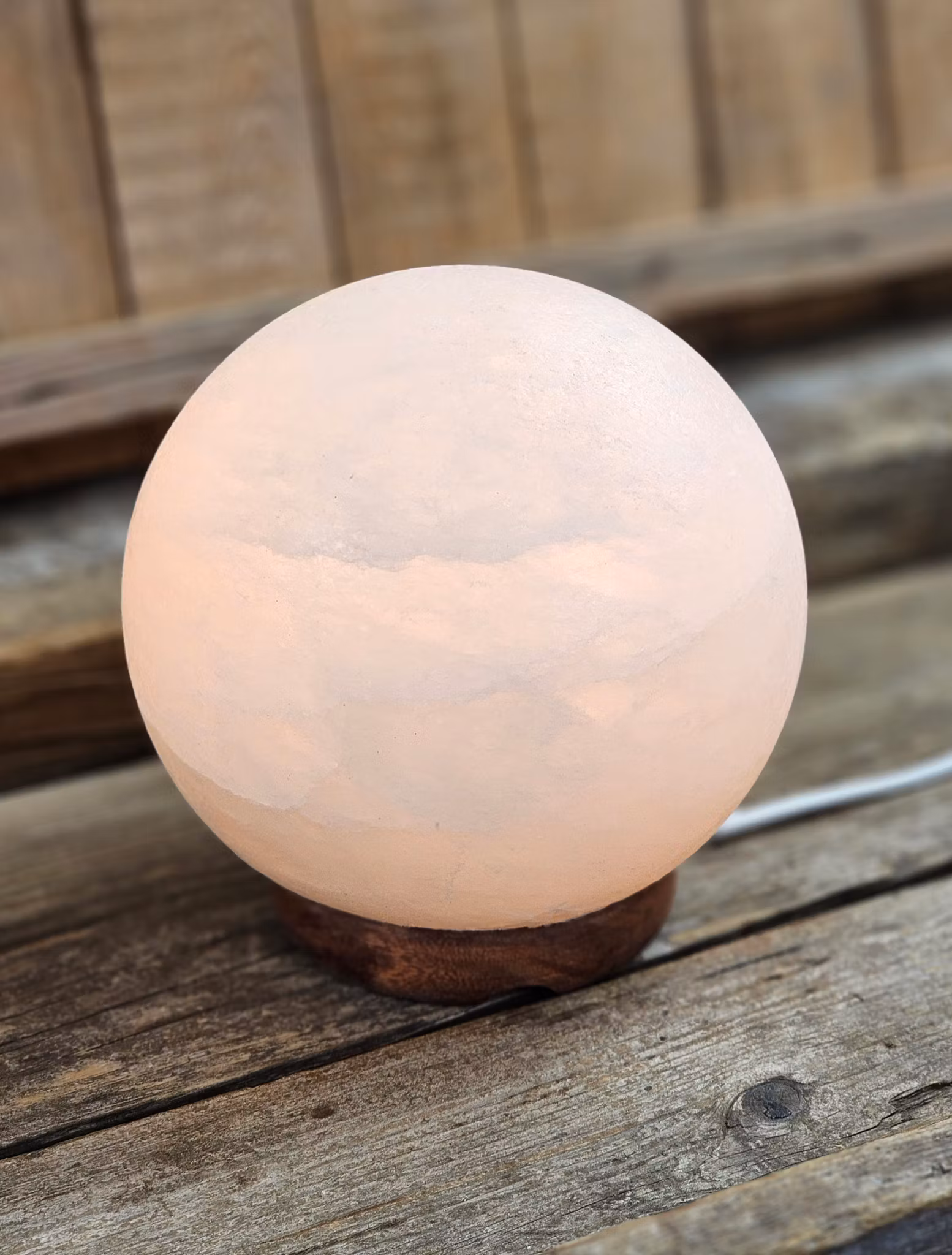 Himalaya Saltkristall, lampa vit klot