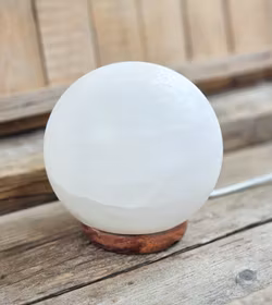 Himalaya Saltkristall, lampa vit klot