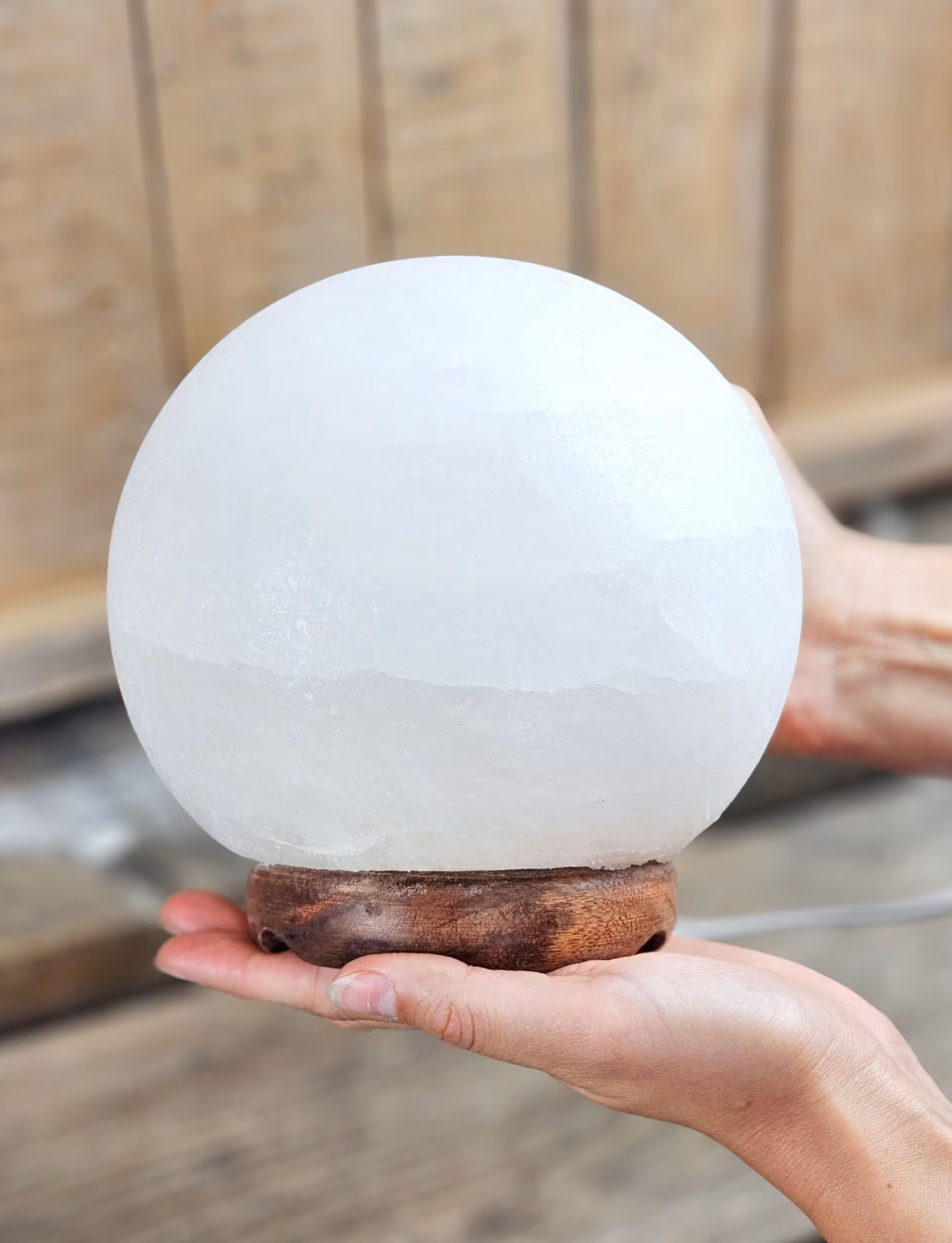 Himalaya Saltkristall, lampa vit klot