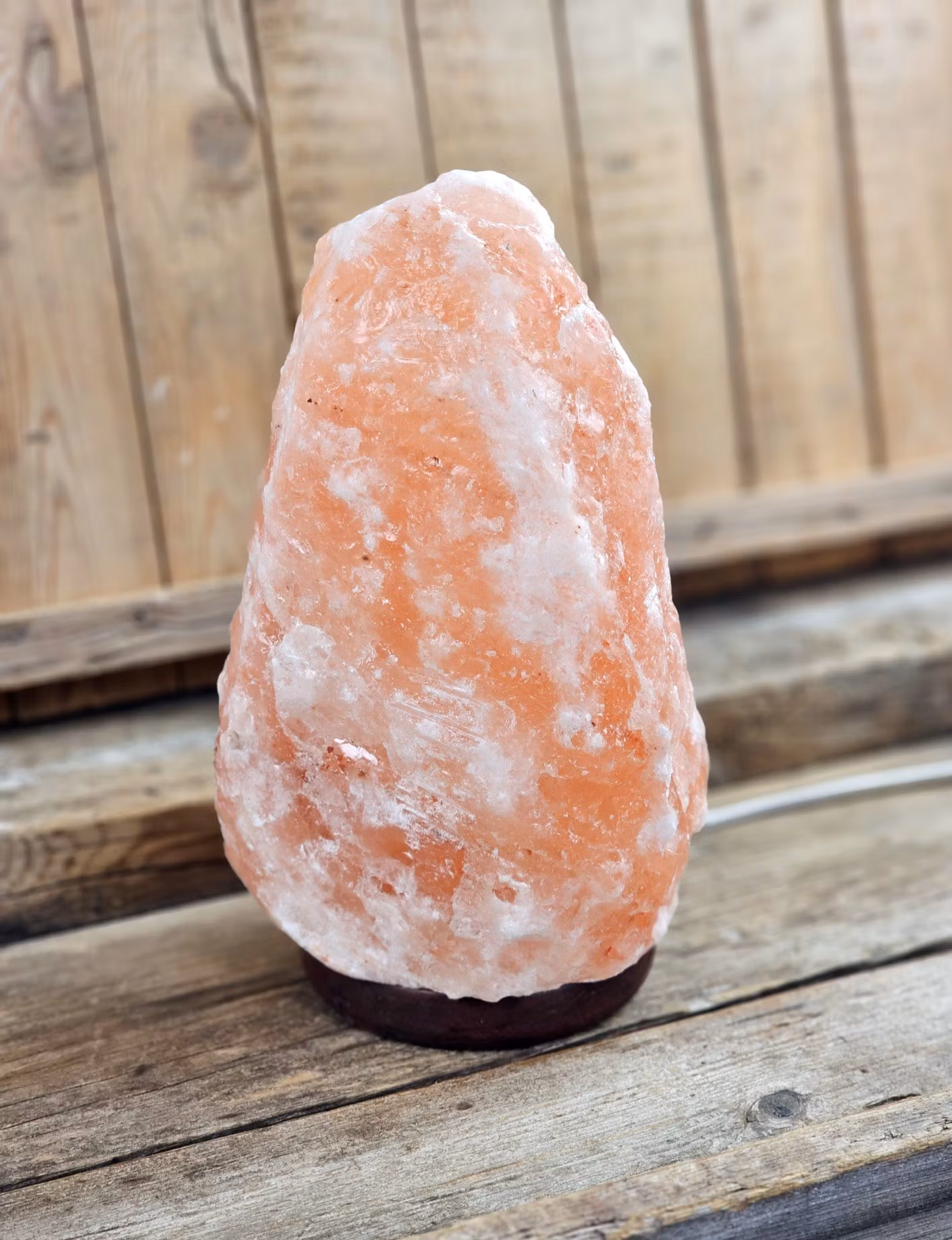 Himalaya Saltkristall, lampa orange XL