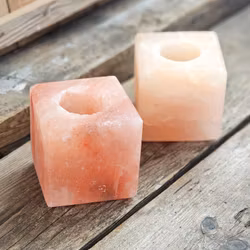 Himalaya Saltkristall, ljuslykta orange fyrkant