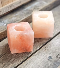 Himalaya Saltkristall, ljuslykta orange fyrkant