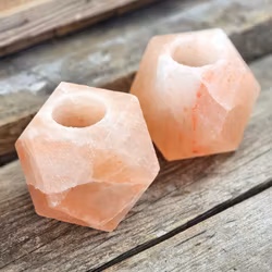 Himalaya Saltkristall, ljuslykta orange diamant