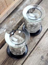 Himalaya Saltkristall, ljuslykta svart diffuser