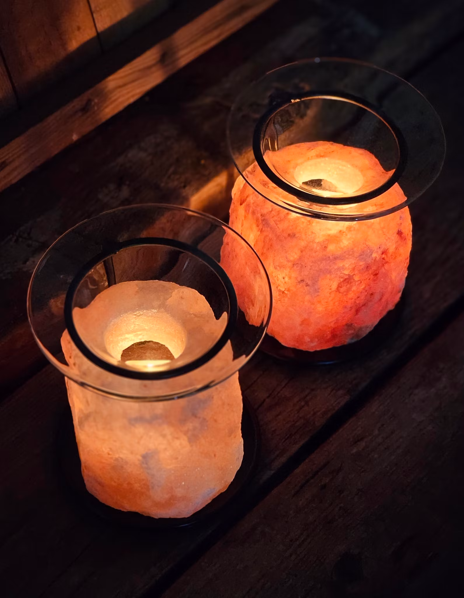 Himalaya Saltkristall, ljuslykta orange diffuser