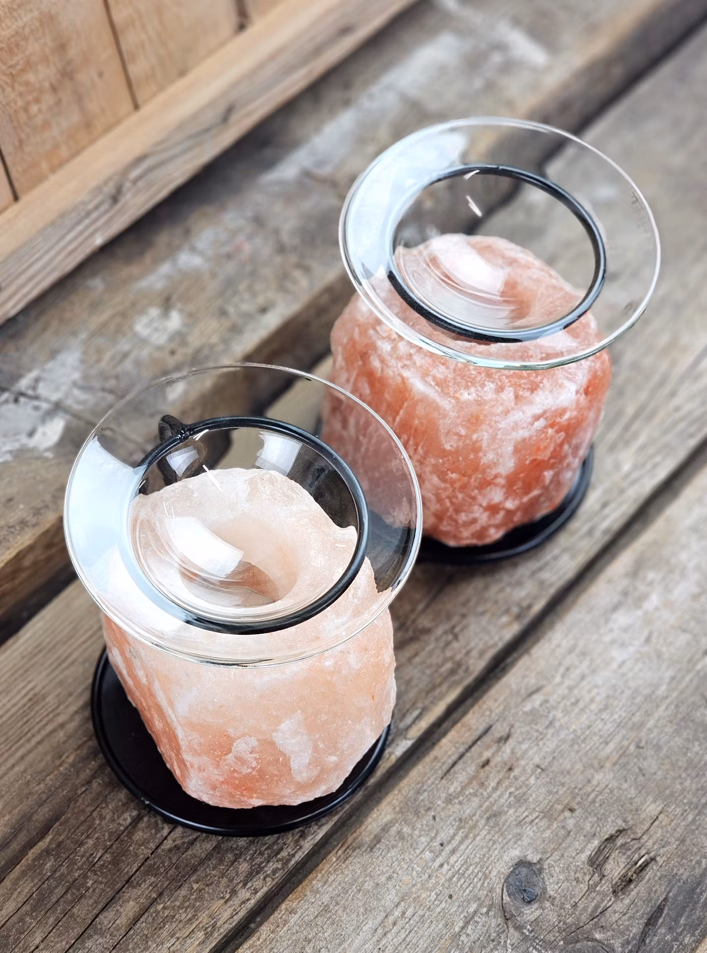 Himalaya Saltkristall, ljuslykta orange diffuser