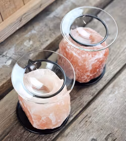 Himalaya Saltkristall, ljuslykta orange diffuser