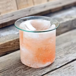 Himalaya Saltkristall, ljuslykta orange rund diffuser