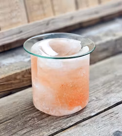 Himalaya Saltkristall, ljuslykta orange rund diffuser