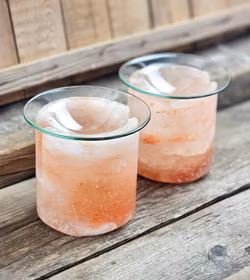 Himalaya Saltkristall, ljuslykta orange rund diffuser