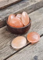 Orange/Rosa Selenit, touchstone