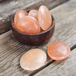 Orange/Rosa Selenit, touchstone