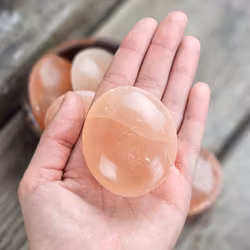 Orange/Rosa Selenit, touchstone