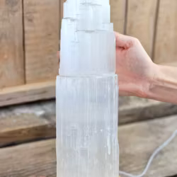 Selenittorn, lampa med ljusplatta 30 cm