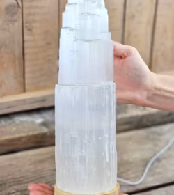 Selenittorn, lampa med ljusplatta 30 cm