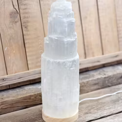 Selenittorn, lampa med ljusplatta 30 cm