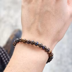 Boulder Opal, armband 6mm runda pärlor